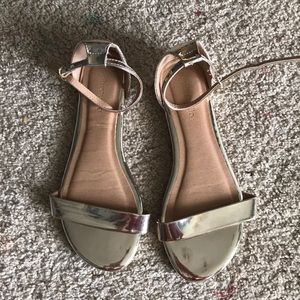 Gold wedding sandals